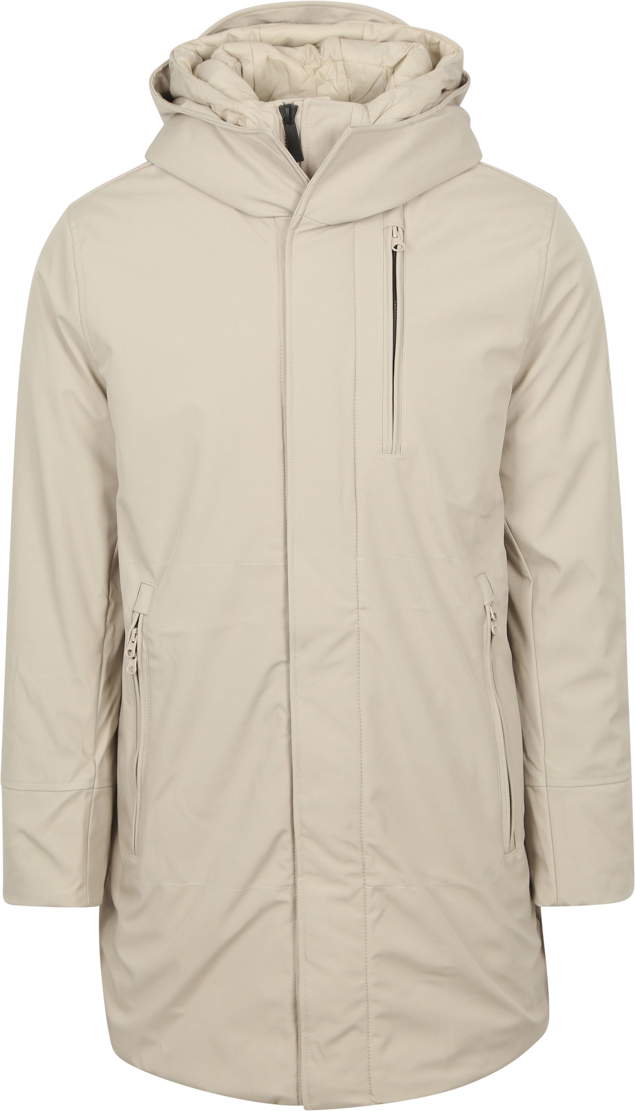 KnowledgeCotton Apparel Climate Shell Coat Ecru 92373-1228 order online | Suitable