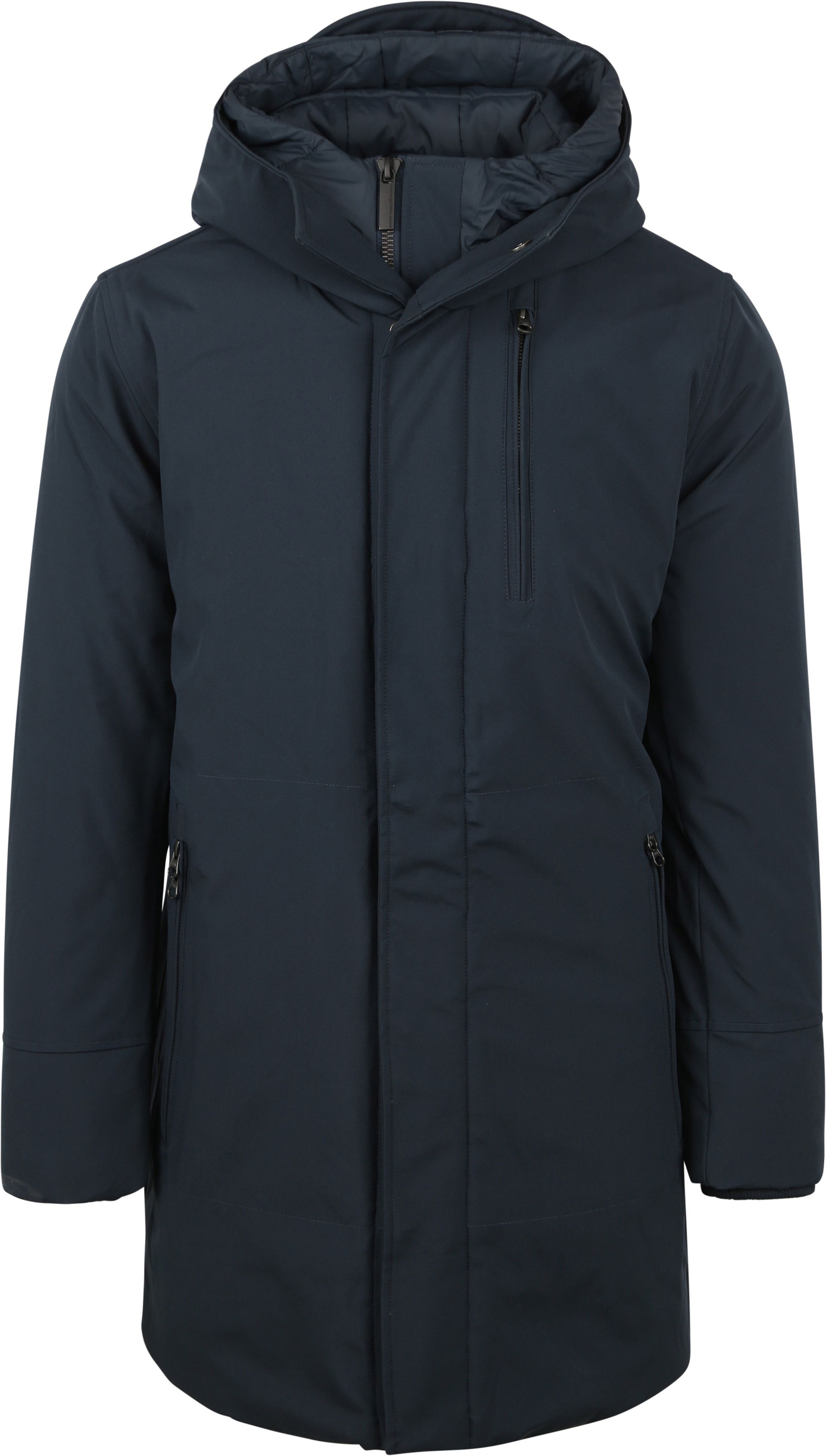 KnowledgeCotton Apparel Climate Shell Coat Navy 92373-1001 Total Eclipse order online | Suitable