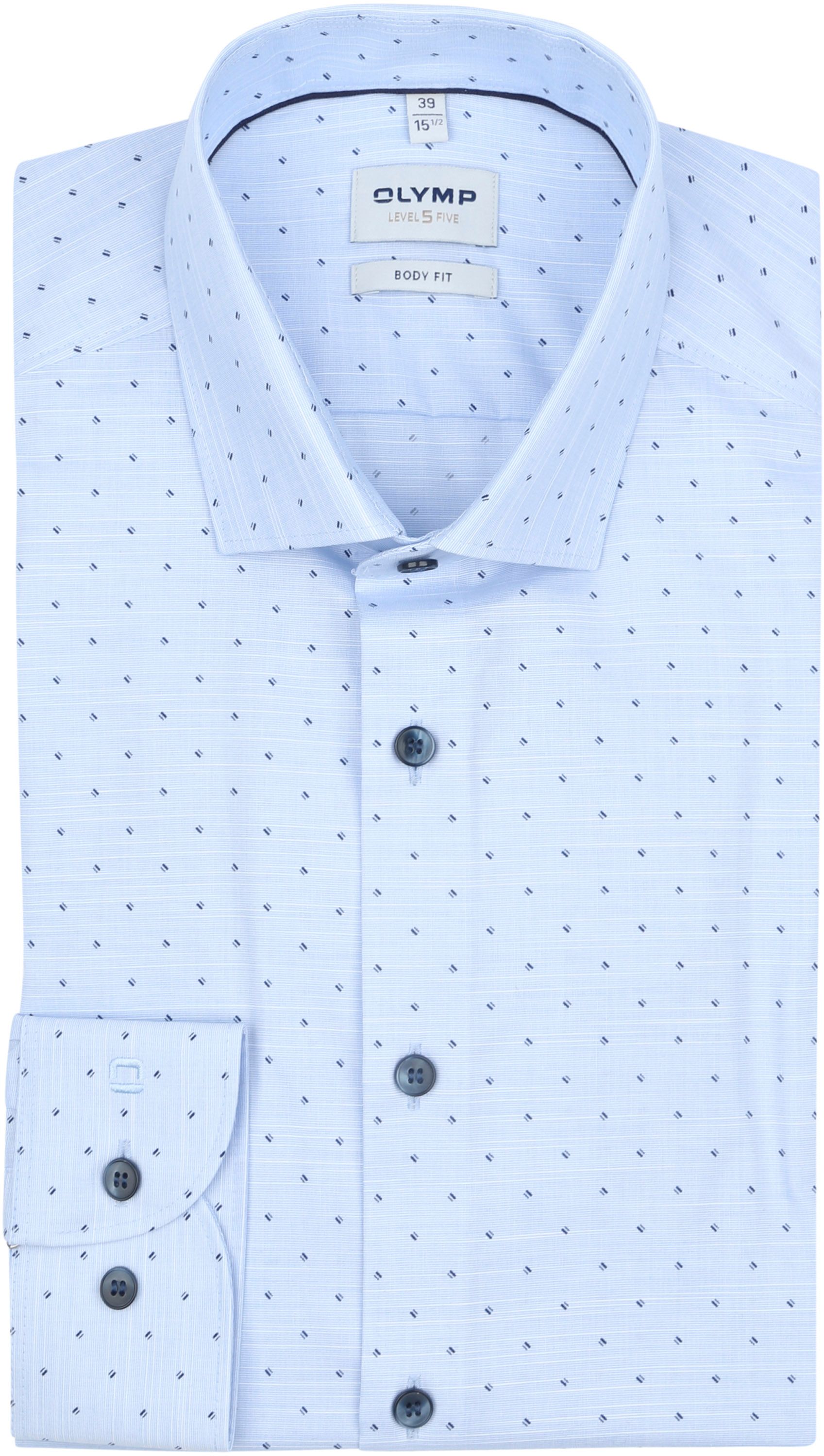 Olymp Level 5 Shirt Print Light Blue 212834-11 order online | Suitable