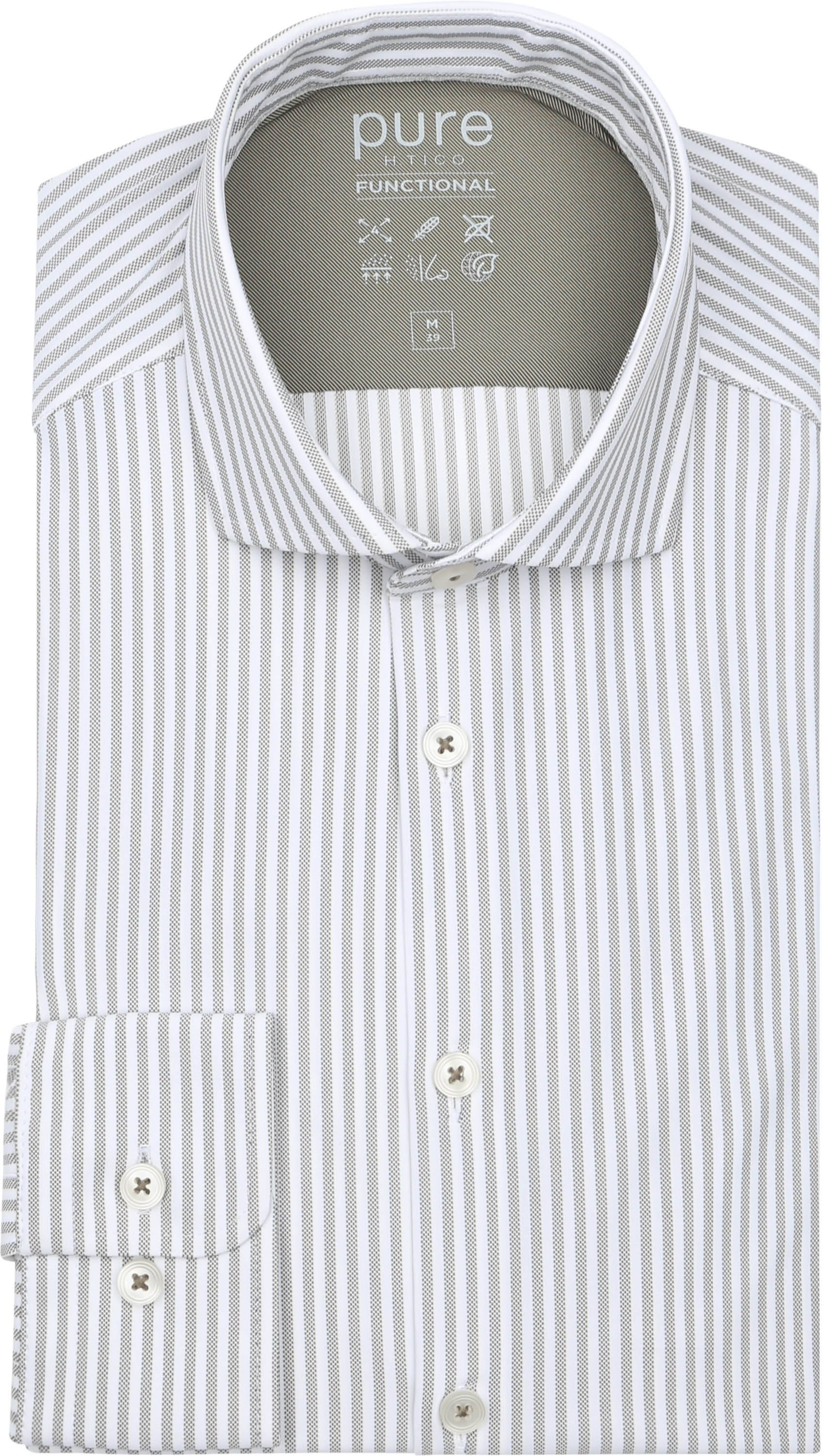 Pure The Functional Shirt Stripes Beige E11302-21122-263 order online | Suitable