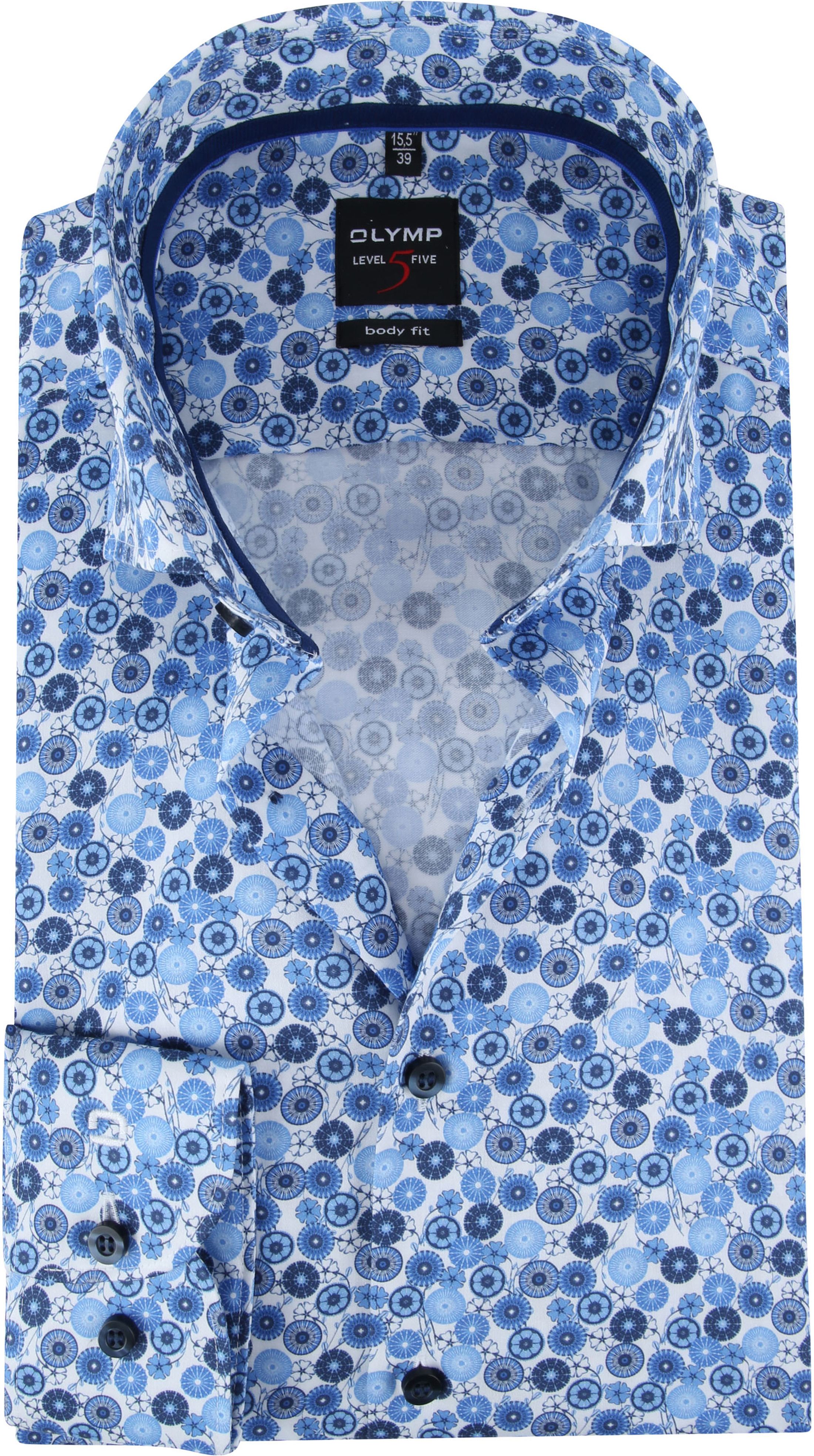 OLYMP Shirt Level 5 Body Fit Blue Dessin 205854-19 order online | Suitable