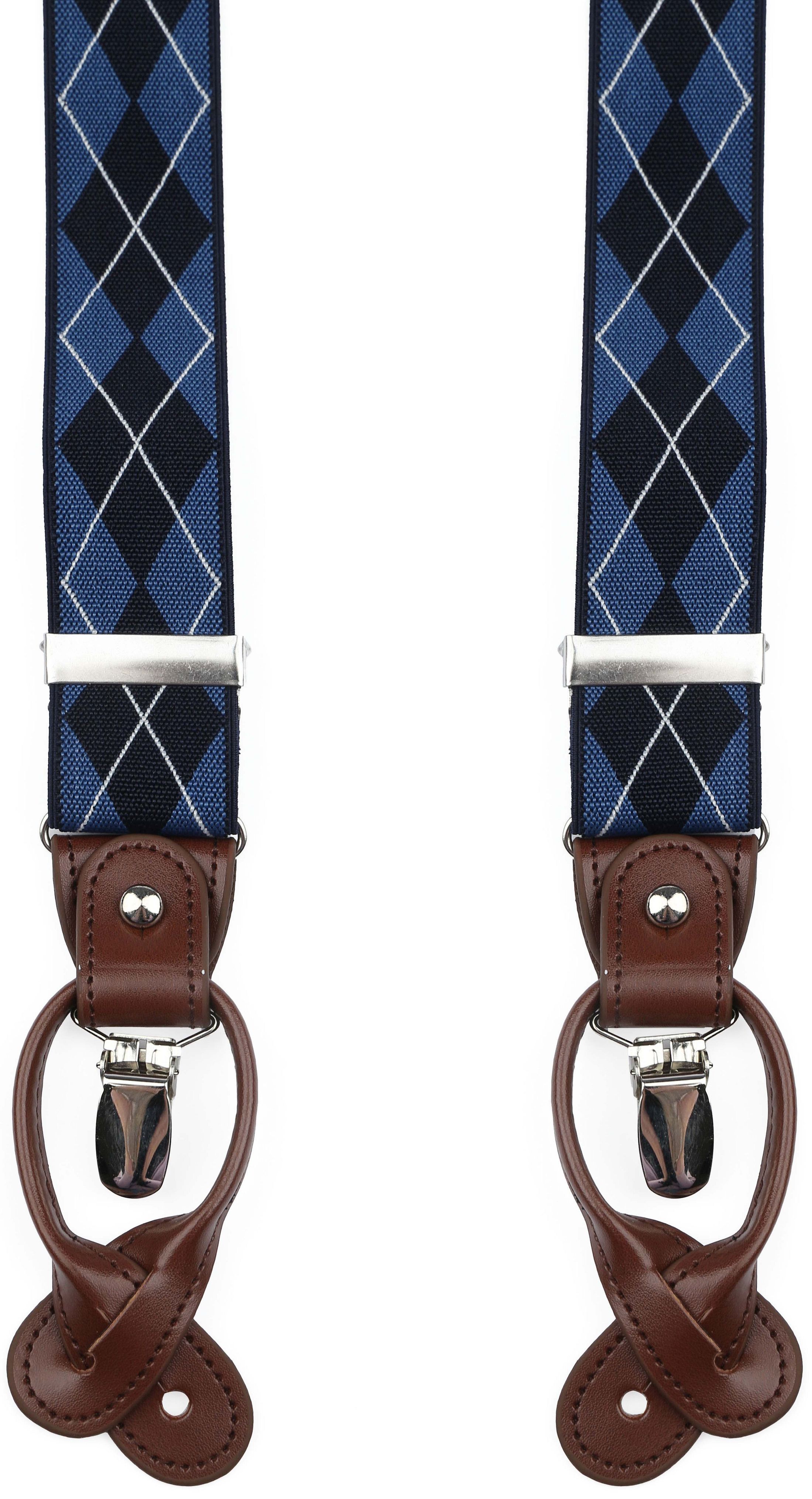 Suitable Luxe Hosenträger Karos Navy SUS-Y-LUX-3,5 cm check blue kaufen | Suitable
