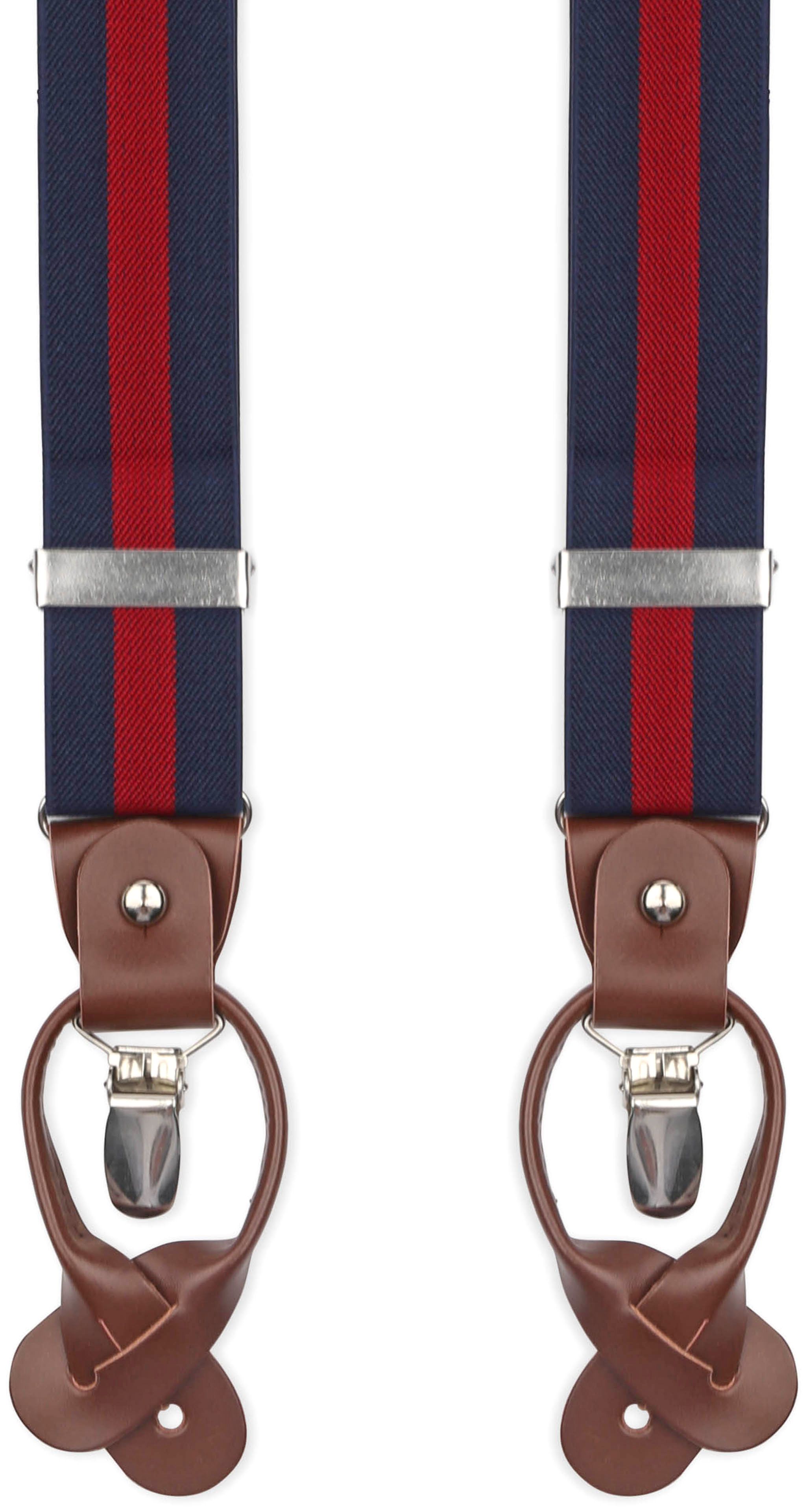 Suitable Luxe Suspenders Navy Stripe Red SUS-Y-LUX-3,5 cm stripe red/navy order online | Suitable