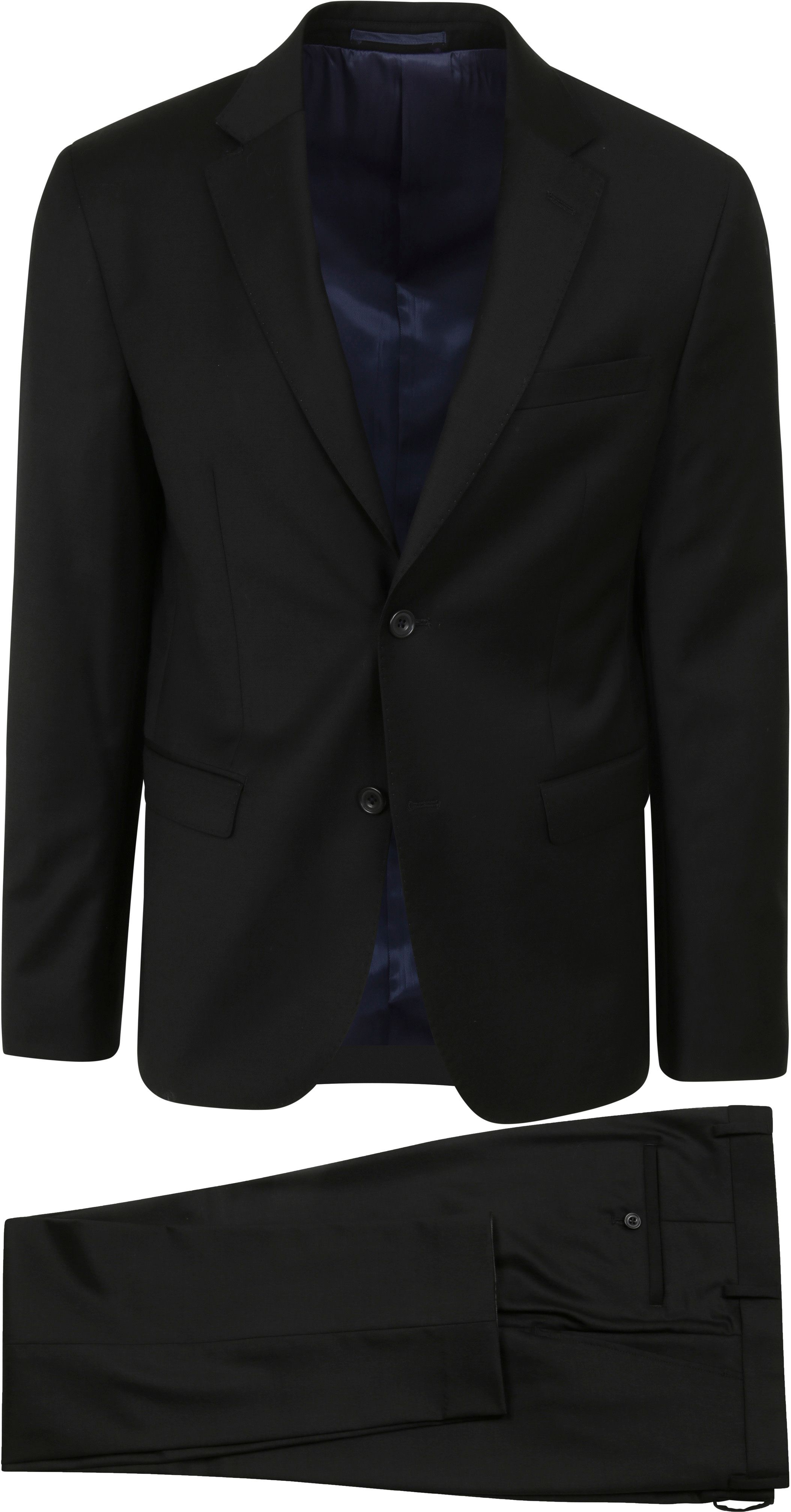 Suitable Costume Toulon Serge Laine Noir Uni SPE231028TO05ST-990 black commander en ligne | Suitable