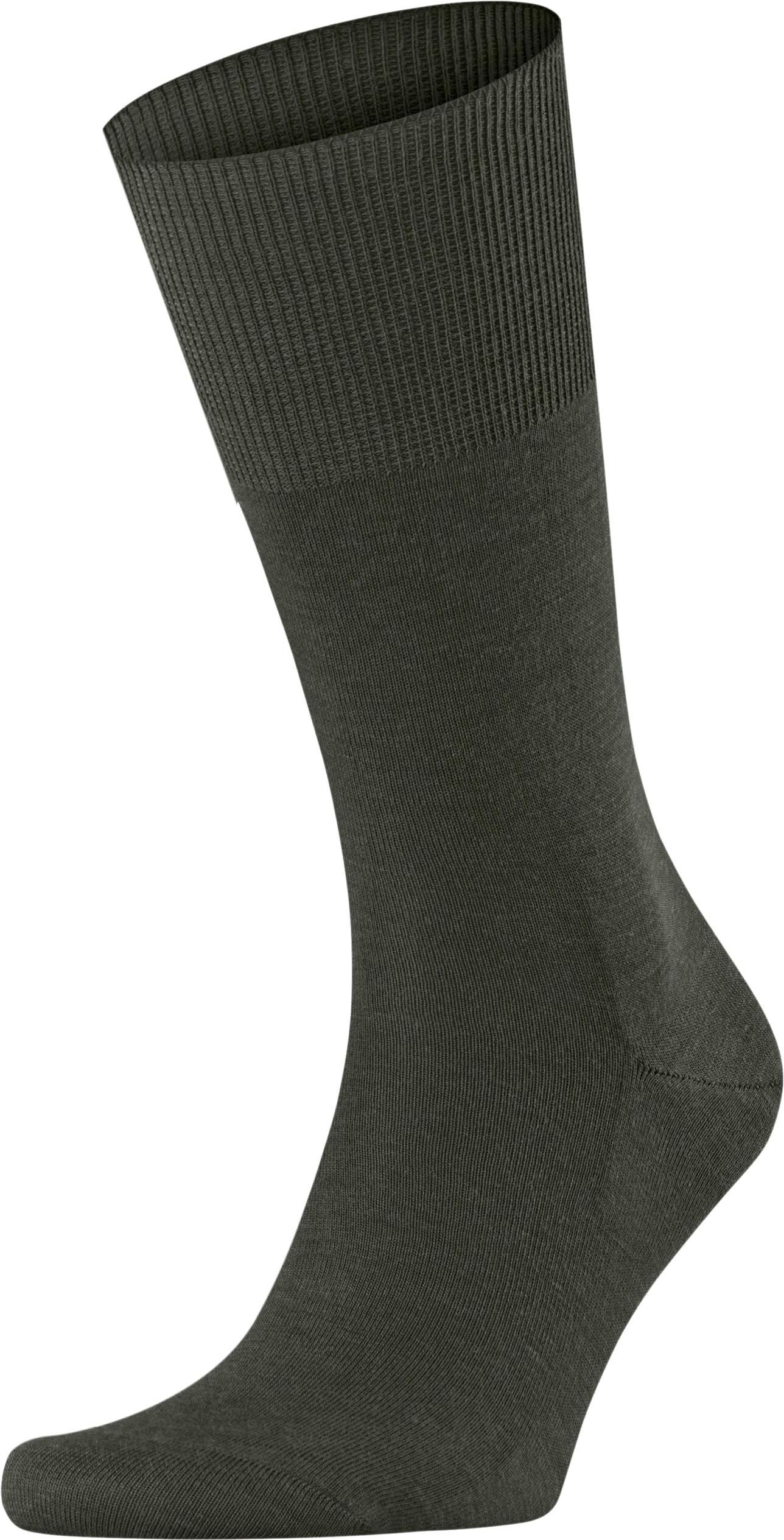 Falke Airport Sok Wol Blend 7155 Donkergroen 14435-7155 kopen | Suitable