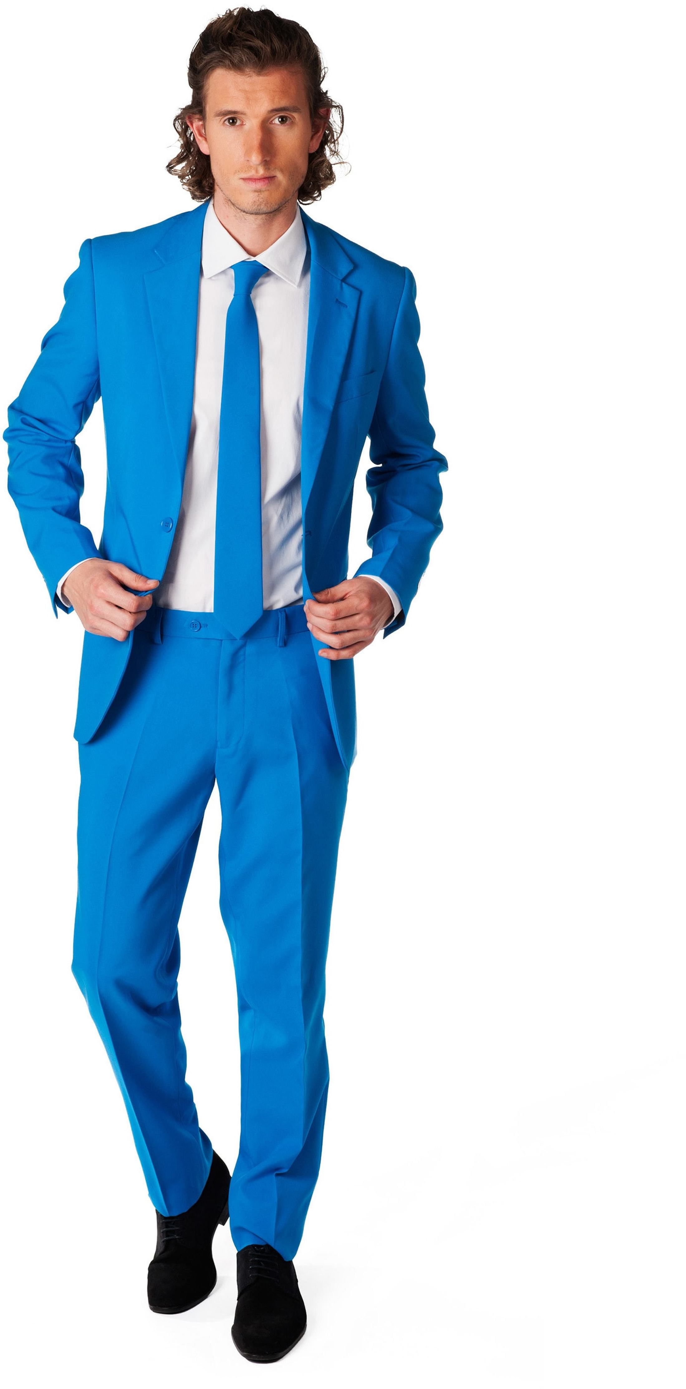 OppoSuits Costume Acier Bleu taille 48