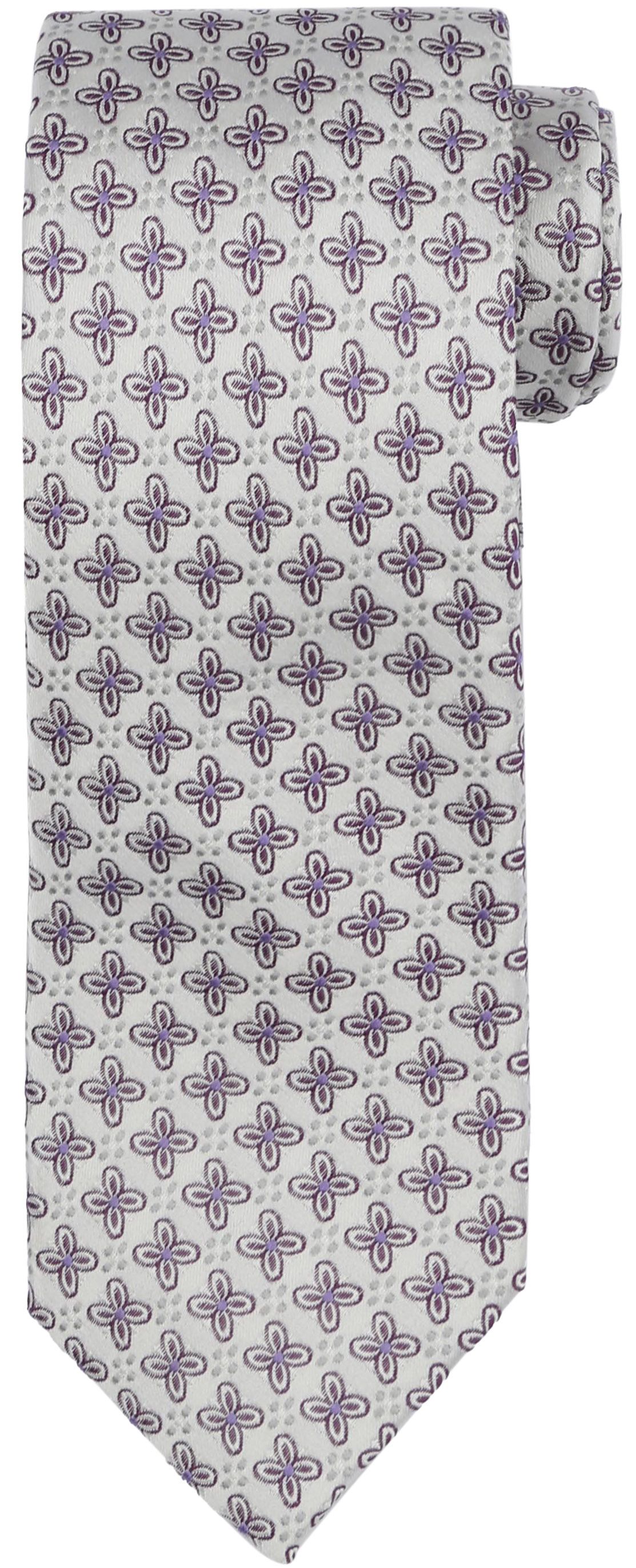 Suitable Tie Silk Stripe Flowers White TI25-11 order online | Suitable