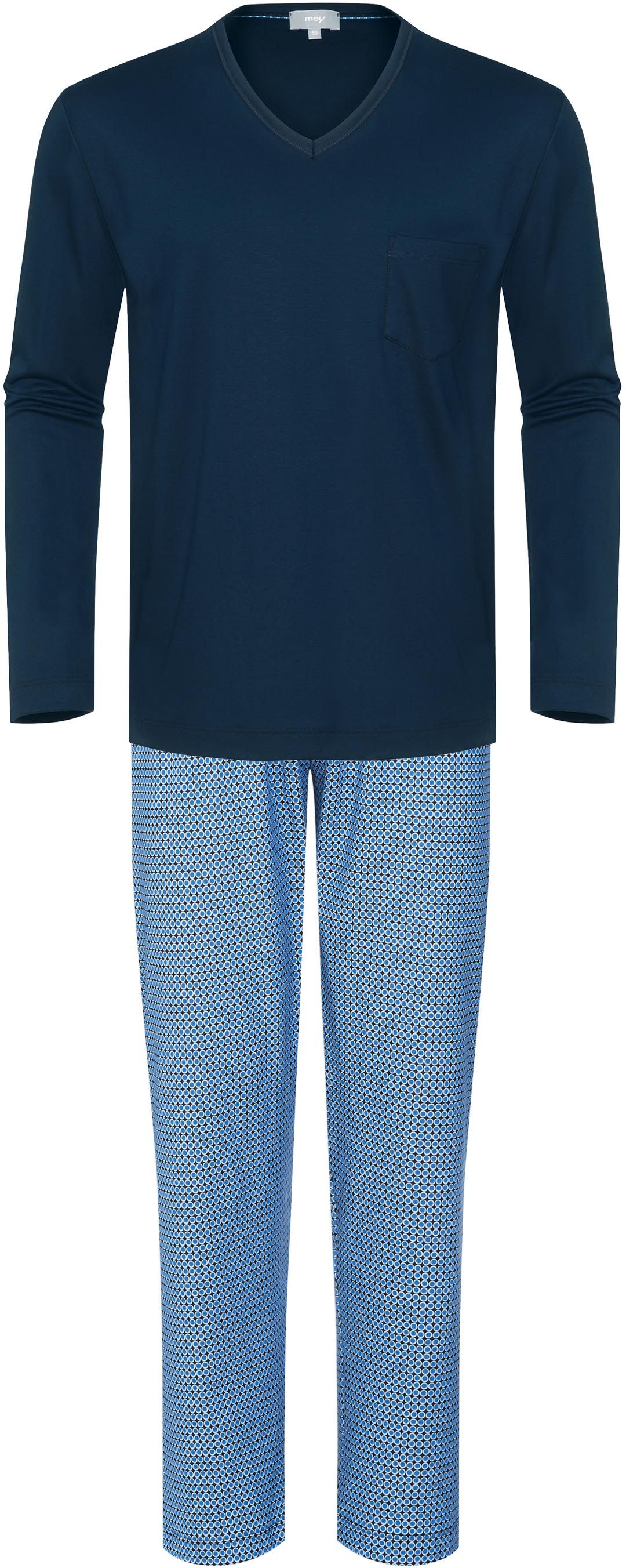 Mey Pyjama Long Bleu foncé Bleu taille 50