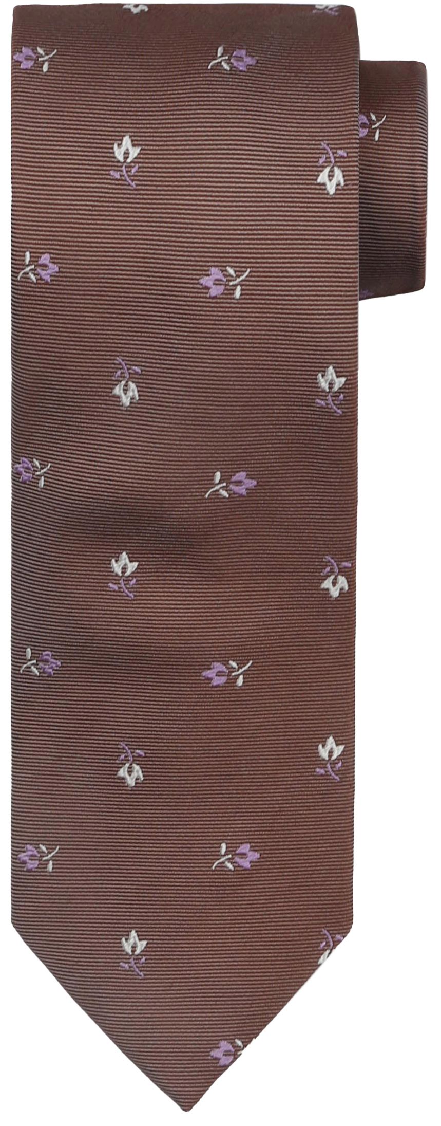 Suitable Tie Silk Stripe Flowers Brown TI25-09 order online | Suitable