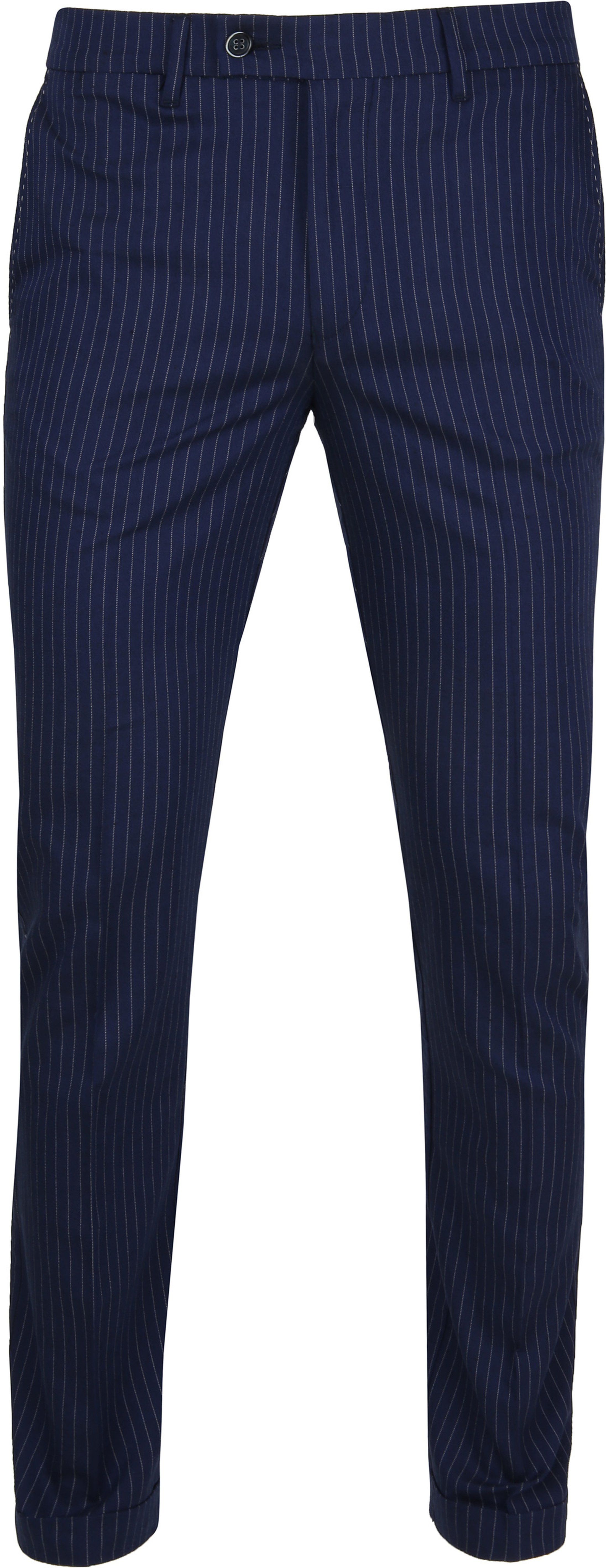 Suitable Pantalon Pisa Stripes Navy Dark Blue Blue size 36-R