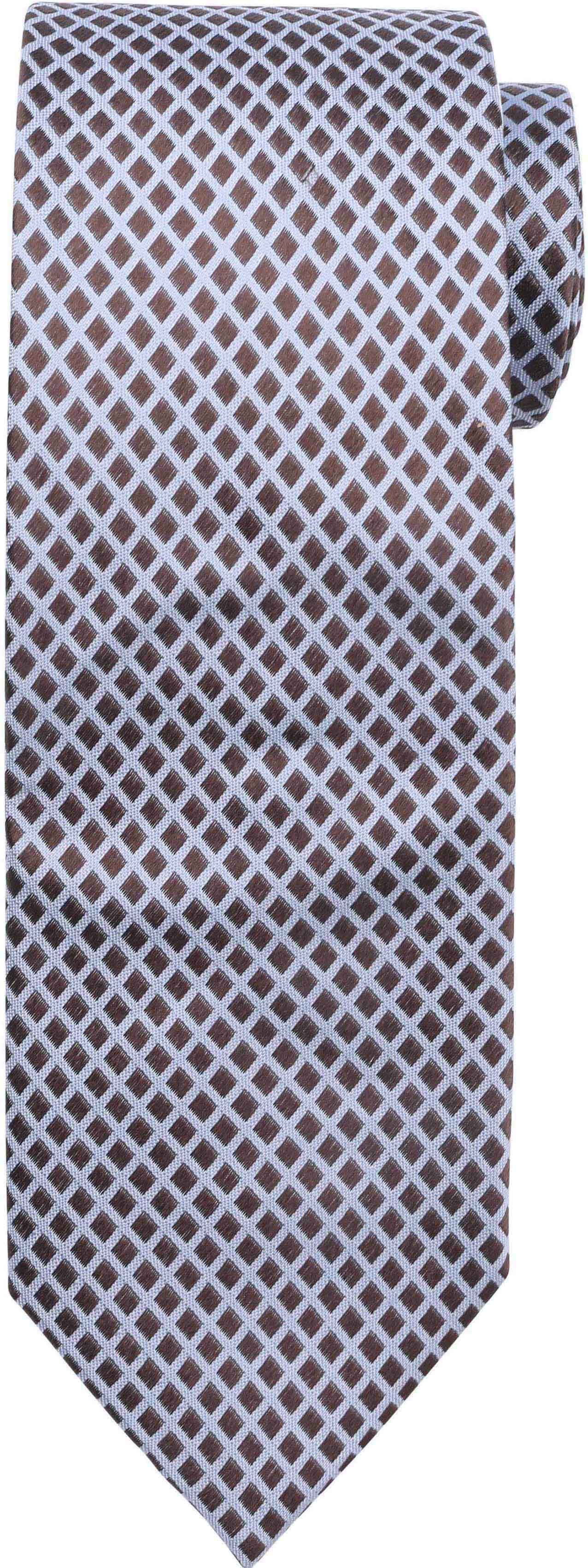 Suitable Tie Silk Checks Brown FC22-02 Brown order online | Suitable