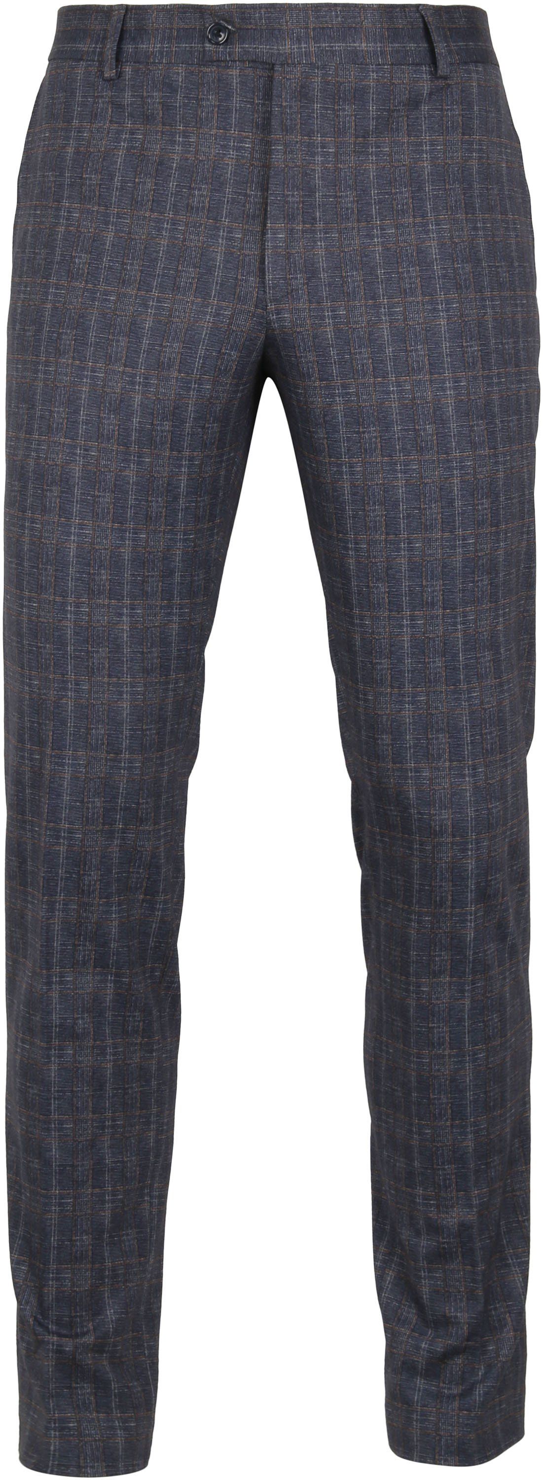 Suitable Pantalon Jersey Check Navy Blue Dark Blue size W 34