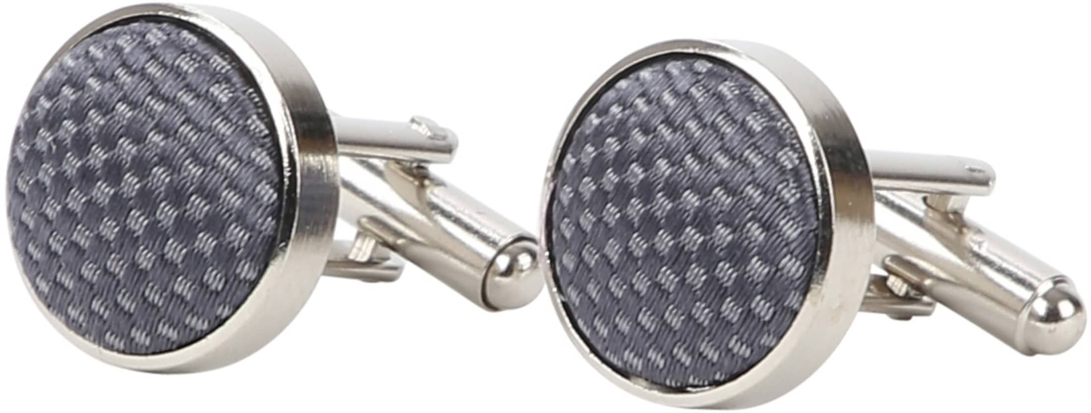 Suitable Boutons de manchette en soie Gris