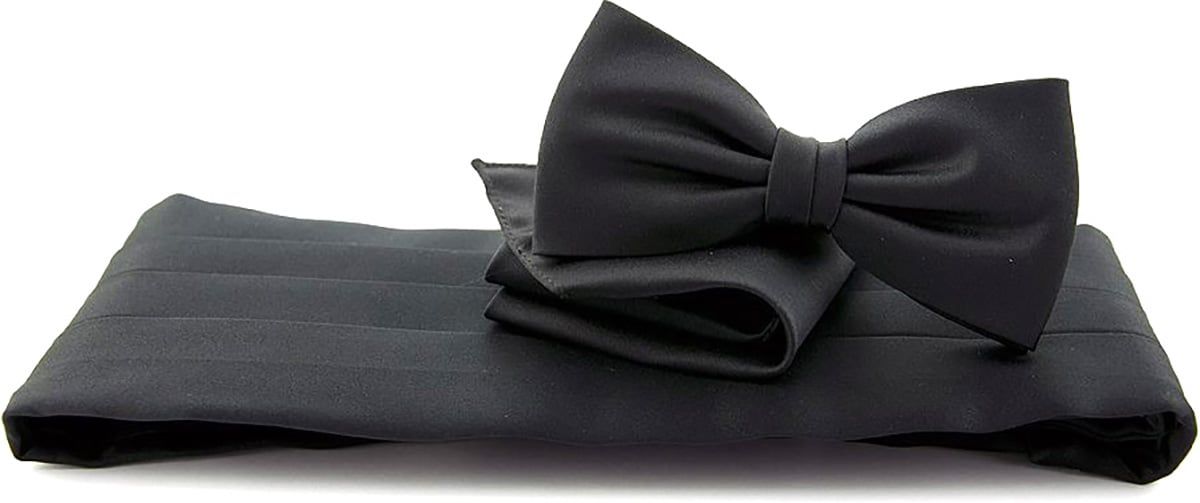 Suitable Cumberband Bow Tie Black
