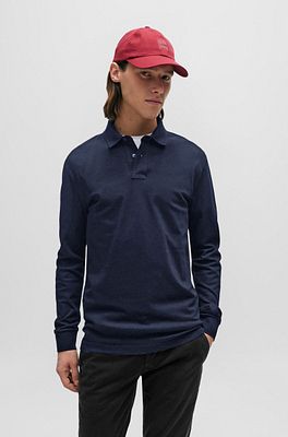 Boss passerby long sleeve polo shirt best sale