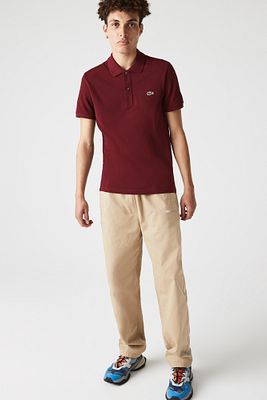 Lacoste Polo Shirt Pique Bordeaux PH4012 476 order online Suitable