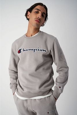 Champion Sweater Script Logo Gray 217859 ES033 WWT order online Suitable