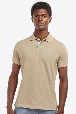 Barbour Tartan Pique Polo Shirt Beige MML0012 ST17 order online Suitable