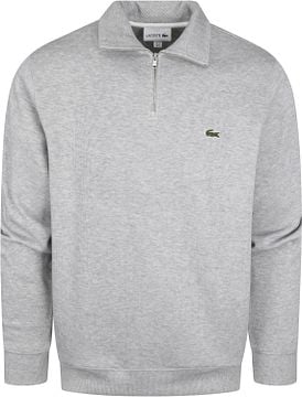 Lacoste Pull Avec Col ZippÃ© Lacoste Pull Zipper Gris Clair SH1927