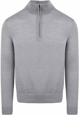 Suitable Merino Half Zip Sweater Grey PU MRI HZ 24 VP245498 Mid Grey order online Suitable