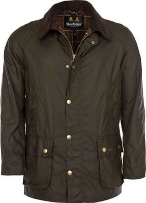 Barbour olive wax jacket on sale