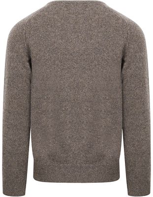 William Lockie Pullover Lambswool Vole Brown Grey 7092DF 209 Vole order online Suitable