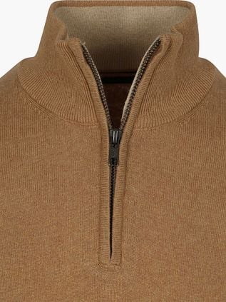 Steppin' Out Half-Zip Pullover Cotton Cashmere Camel