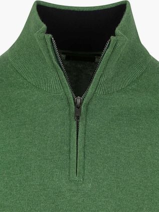 Steppin' Out Half-Zip Pullover Cotton Cashmere Green