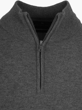 Steppin' Out Half Zip Pullover Merino Wool Anthracite