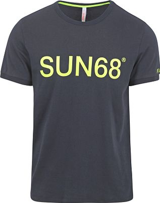 Tシャツ・カットソー SUN68 Men T-shirt Pink T35118 57 T-shirt In Piquet Di Cotone Bianco - Uomo | Fluo SUN68