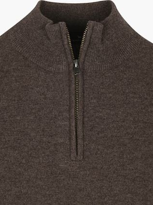 Steppin' Out Half Zip Pullover Merino Wool Brown