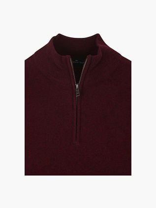 Steppin' Out Half Zip Pullover Merino Wool Burgundy