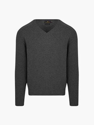Steppin' Out Pullover V-Neck Lambswool Anthracite