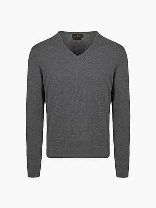 Steppin' Out Pullover V-Neck Merino Wool Anthracite