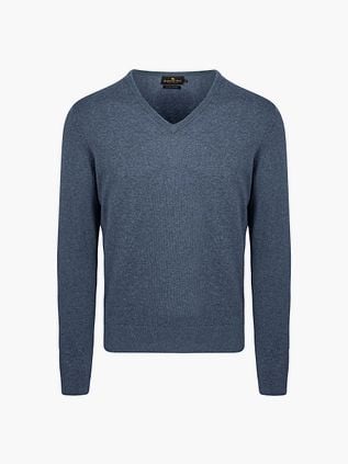 Steppin' Out Pullover V-Neck Merino Wool Cobalt Blue