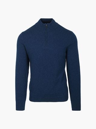Steppin' Out Half Zip Pullover Merino Wool Marine Blue