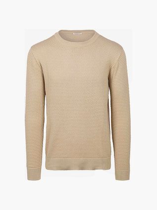 ConnaissancesCotton Apparel Sweater Bubble Knit Beige