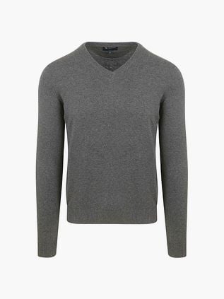 Suitable Respect Cotton Vinir Pullover Melange Anthracite