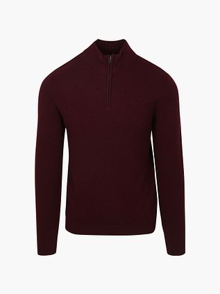 Steppin' Out Half Zip Pullover Merino Wool Burgundy
