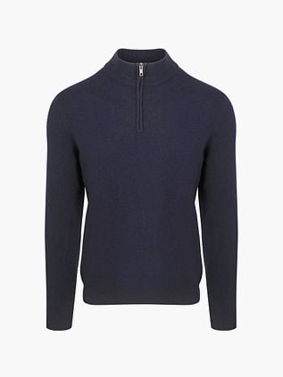 Steppin' Out Half Zip Pullover Merino Wool Navy