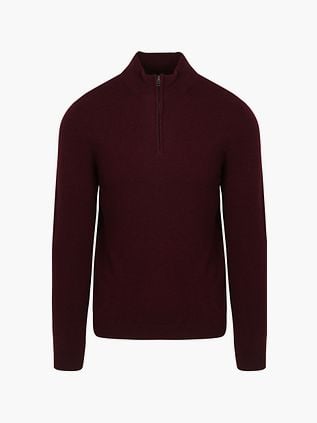 Steppin' Out Half Zip Pullover Merino Wool Burgundy