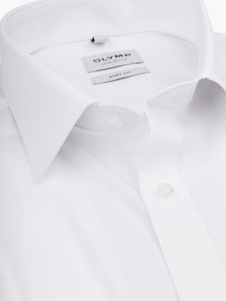 OLYMP Level Five Overhemd Extra Lange Mouwen Body-Fit Wit
