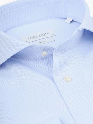 Profuomo Shirt Extra Long Sleeve Travel Light Blue