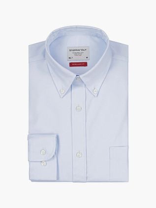 Steppin' Out Shirt Twill Extra Long Sleeves Light Blue