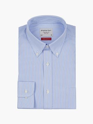 Steppin' Out Shirt Extra Long Sleeves Stripe Light Blue