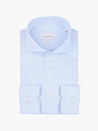 Profuomo Shirt Extra Long Sleeve Travel Light Blue