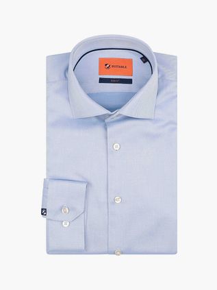 Suitable Shirt Twill Sleeve 7 Light Blue