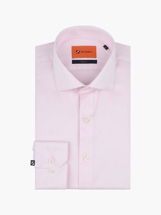 Suitable Shirt Extra Long Sleeves Twill Pink