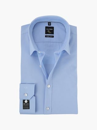 OLYMP No'6 six Shirt Skinny Fit Extra Long Sleeve Blue