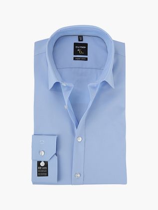 OLYMP No'6 six Skinny Fit Hemd Blauw Extra Lange Mouwen
